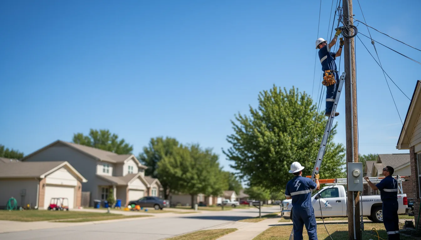 Residential electrician providing installation services in Geary, OK